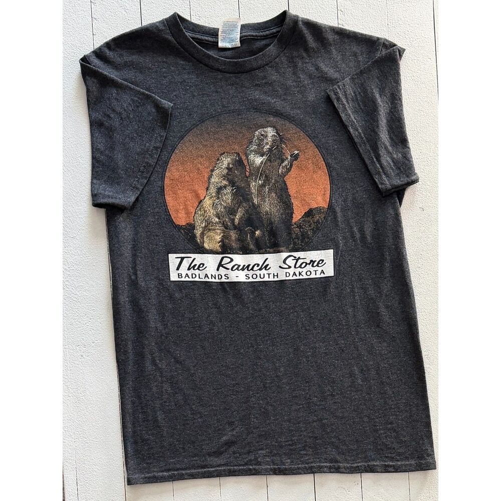 The Ranch Store Badlands South Dakota Prairie Dogs Dark Grey T Shirt Small